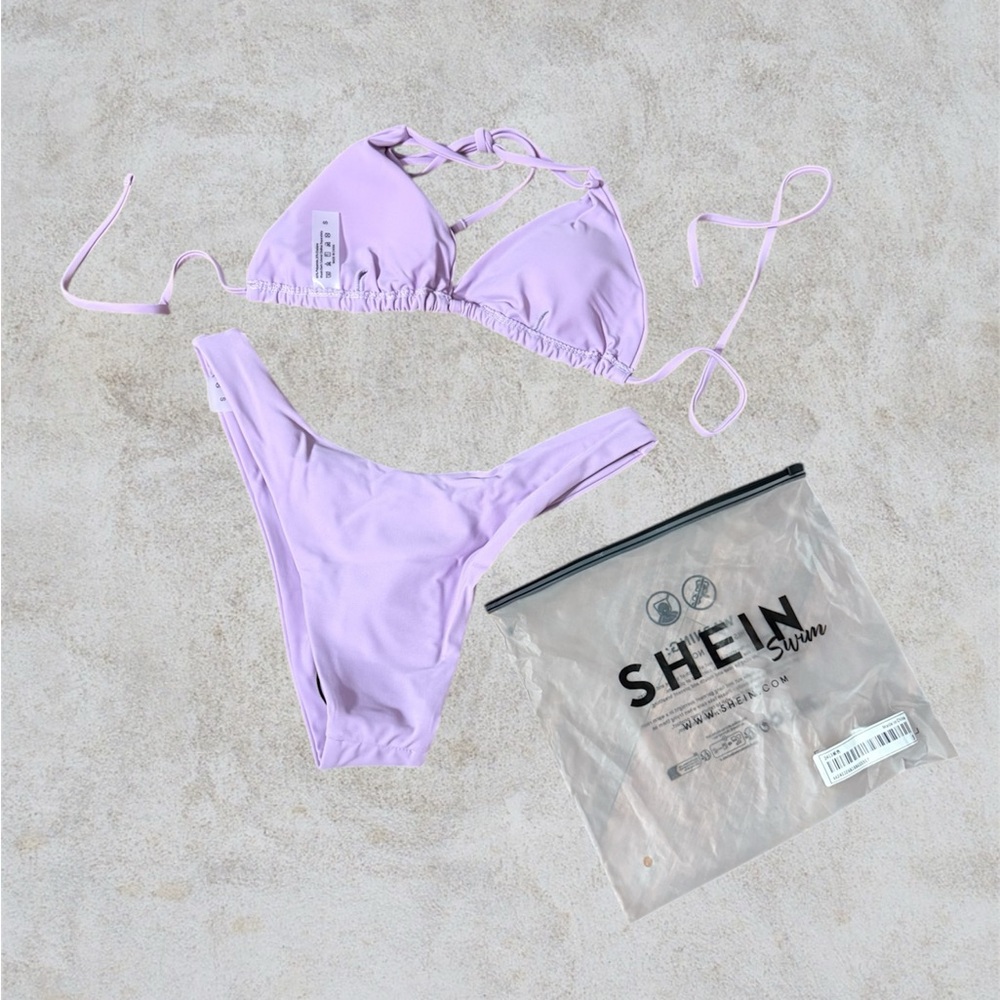 NWT SHEIN Light Purple Bikini Set